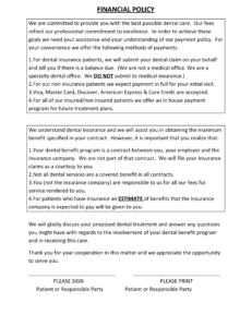 Fairlawn Endo Financial Policy